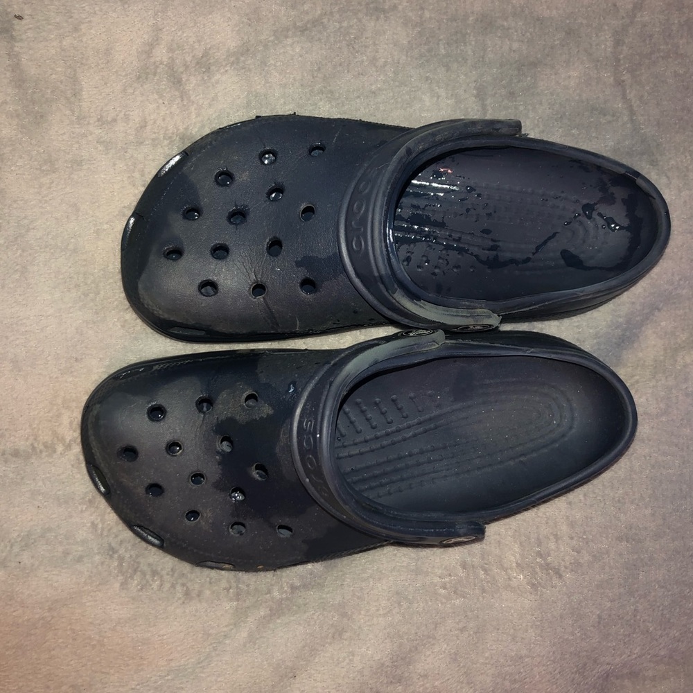 Navy blue crocs
